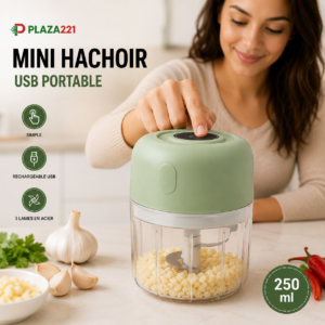 mini hachoir usb – rapide, pratique & sans effort hachez ail, oignons, piments, persil et plus en quelques secondes grâce à un mini hachoir puissant, compact et rechargeable.