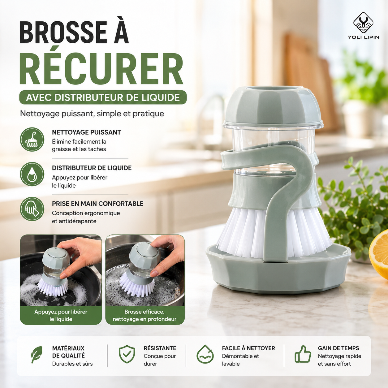 brosse à récurer avec réservoir – nettoyage puissant & sans effort brosse à récurer avec réservoir – nettoyage puissant & sans effort