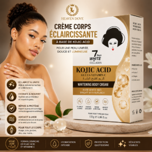 crème corps Éclaircissante au kojic acid – peau unifiée, douce et lumineuse en 7 jours… avec collagène et vitamine c.