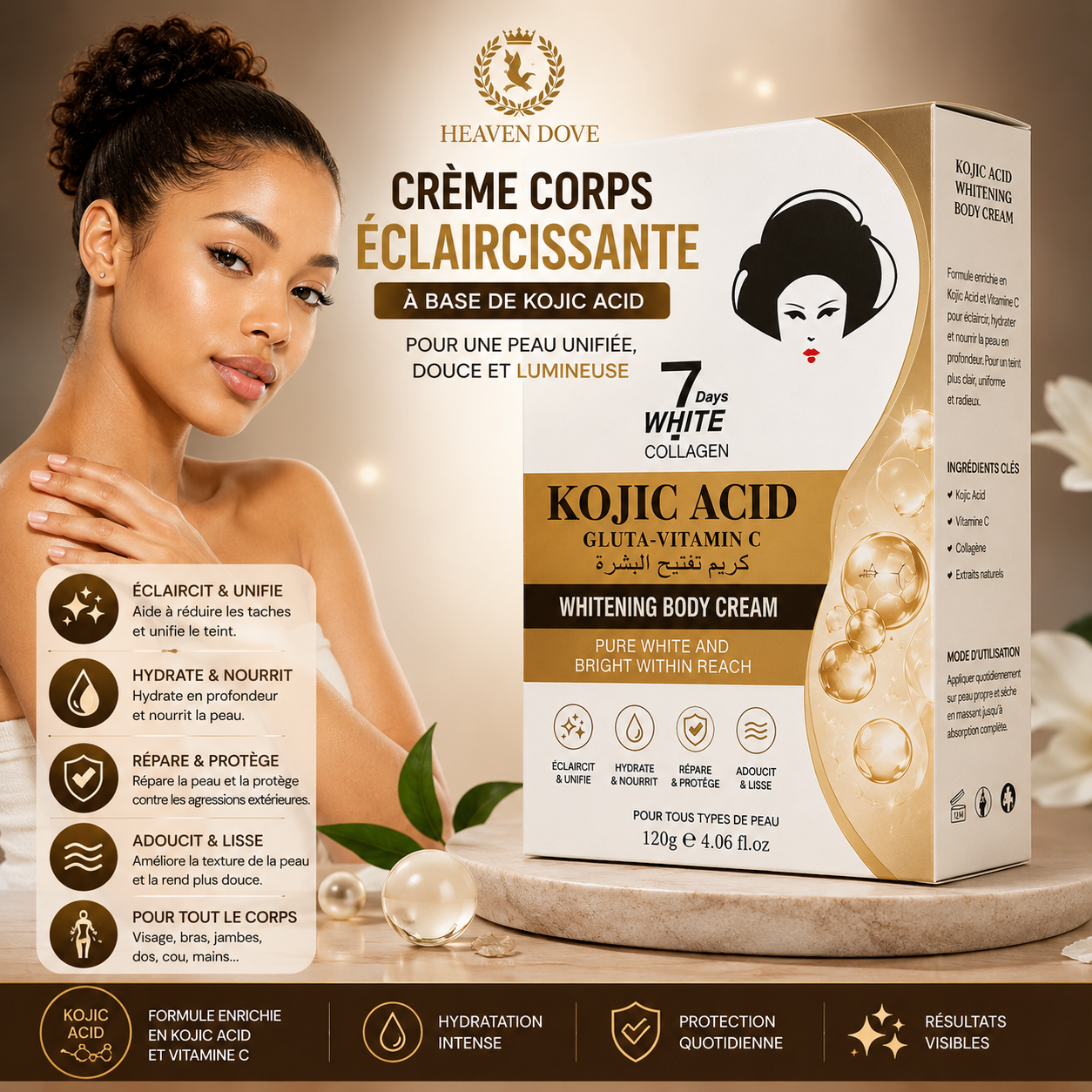 crème corps Éclaircissante au kojic acid – peau unifiée, douce et lumineuse en 7 jours… avec collagène et vitamine c. crème corps Éclaircissante au kojic acid – peau unifiée, douce et lumineuse en 7 jours… avec collagène et vitamine c.